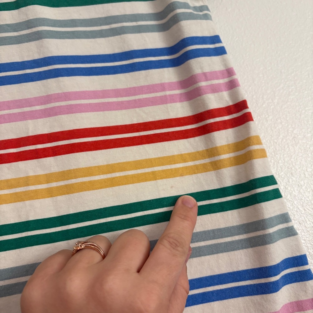 Hanna Andersson Kids Rainbow Stripe Short Sleeve Cotton Dress Multi-Color US 3T - Picture 5 of 6